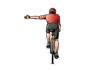 自転車左折手信号